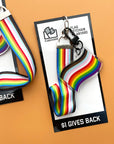 11 stripe rainbow keychain by flags for good