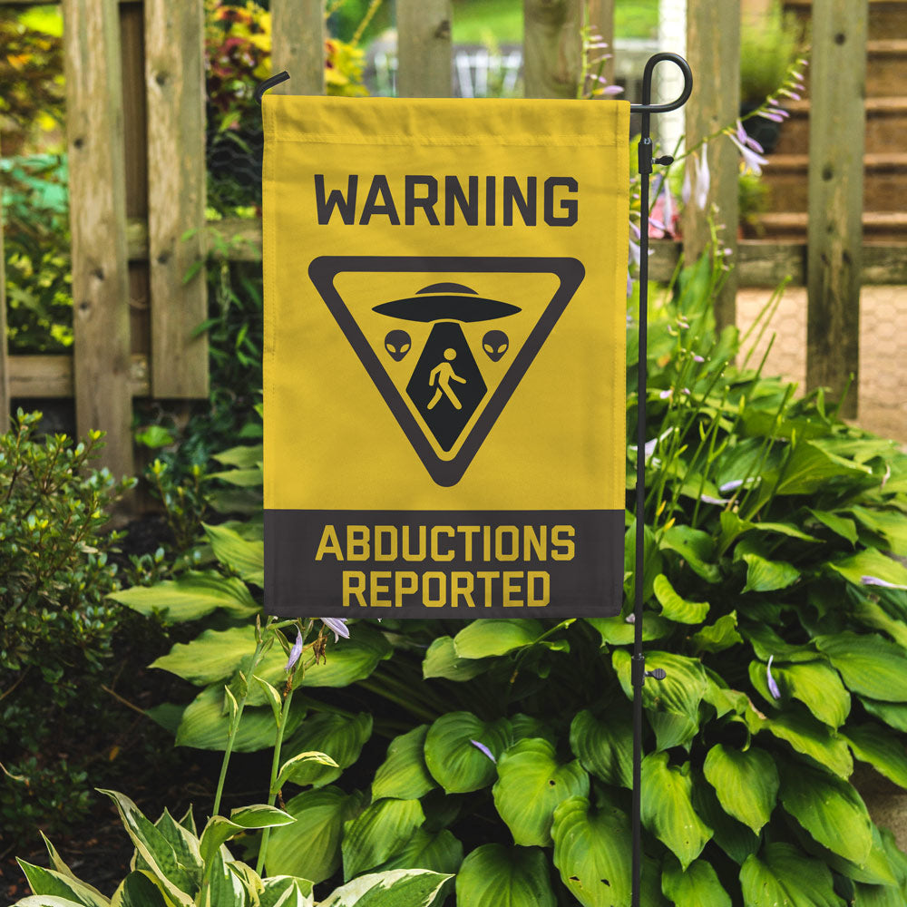 halloween 2023 alien abduction warning garden flag