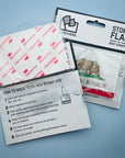 California flag snowboard stomp pad by Flags For Good showing the instructions on packaging.