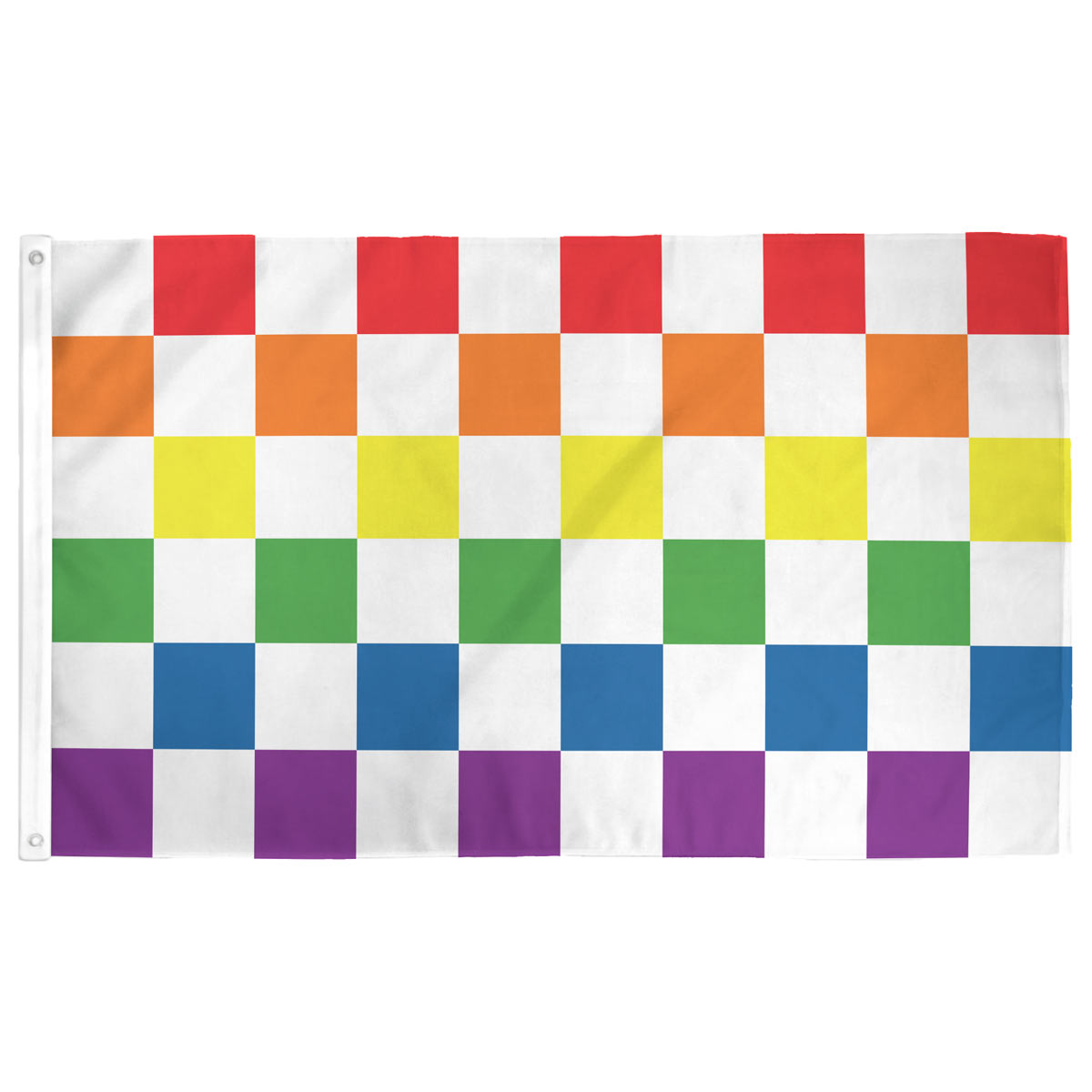 Checkered Pride Racing Flag  3ft x 5ft Polyester Outdoor Flag – Flags For  Good