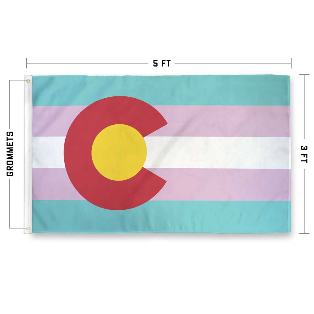 Colorado Transgender Pride Flag  $1 Donated to LGBTQ+ Organizations – Flags  For Good
