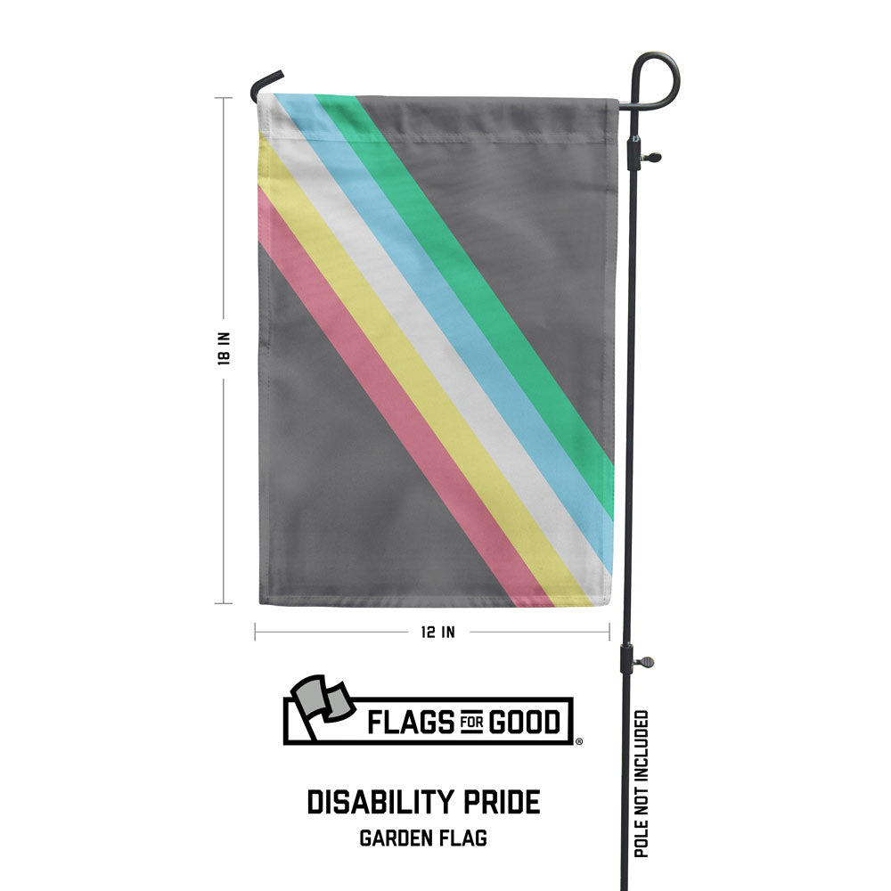 disability pride garden flag designed by Ann Magill