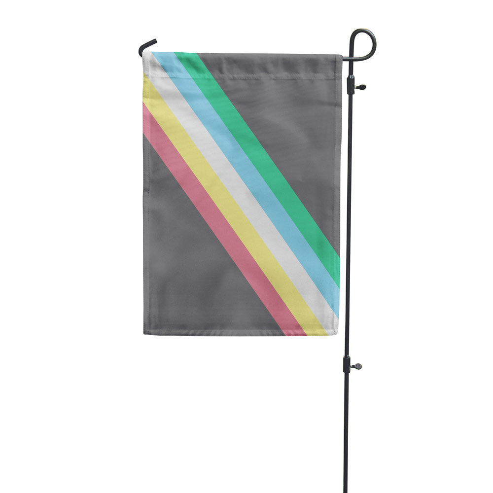 disability pride garden flag designed by Ann Magill