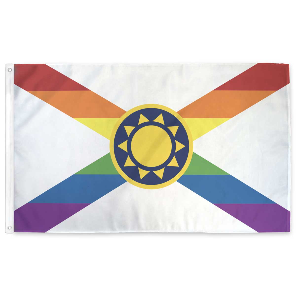 Florida rainbow pride flag measuring 3 by 5 feet