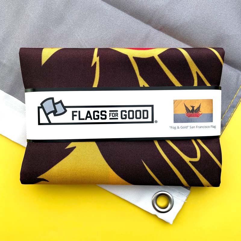 Fogs and Gold Single-sided 3ftx5ft flag flat lay by flags for good