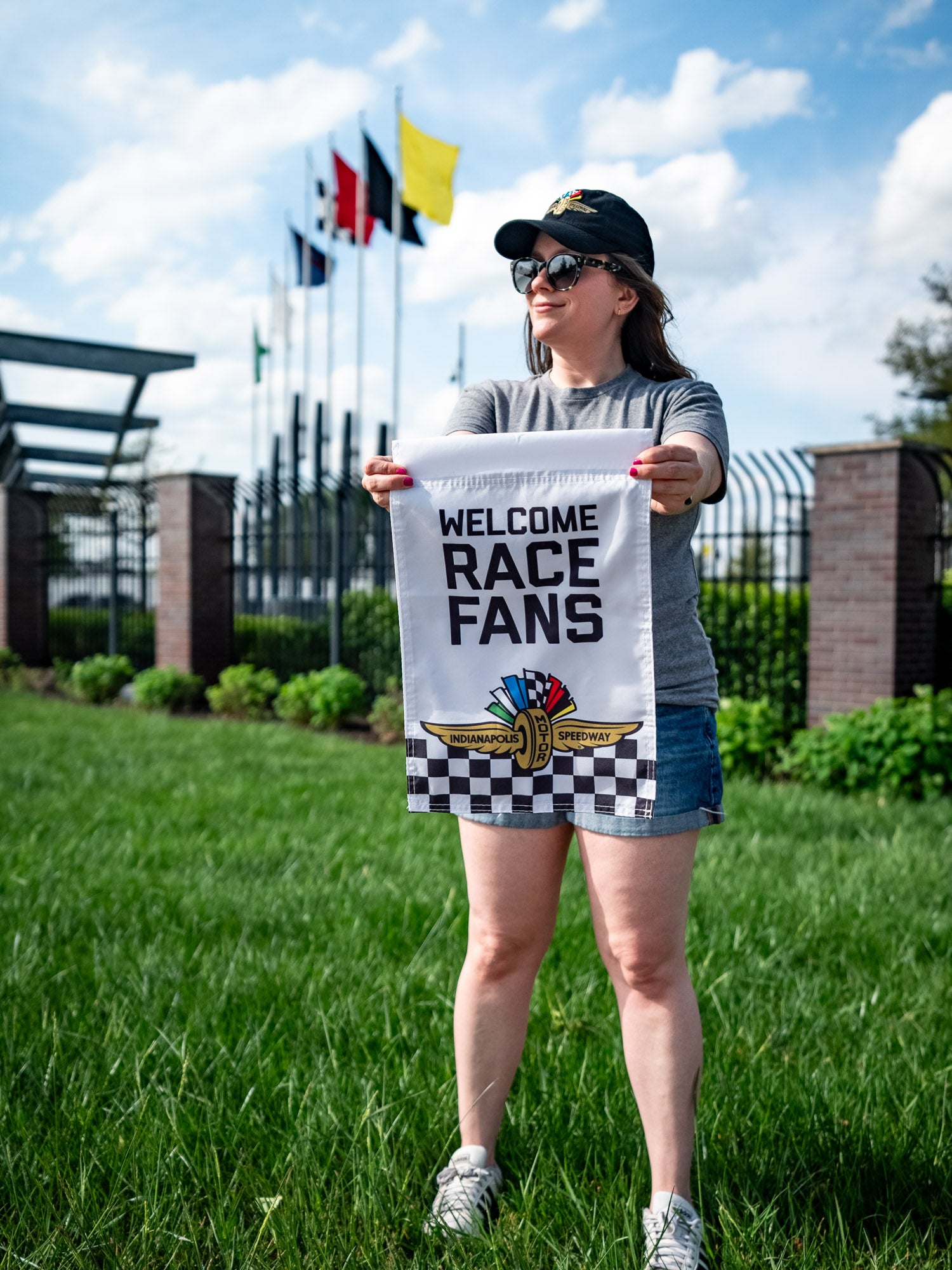 &quot;Welcome Race Fans&quot; Indianapolis Motor Speedway® Garden Flag