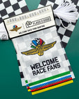 "Welcome Race Fans" Indianapolis Motor Speedway® Checkered Flag Bunting