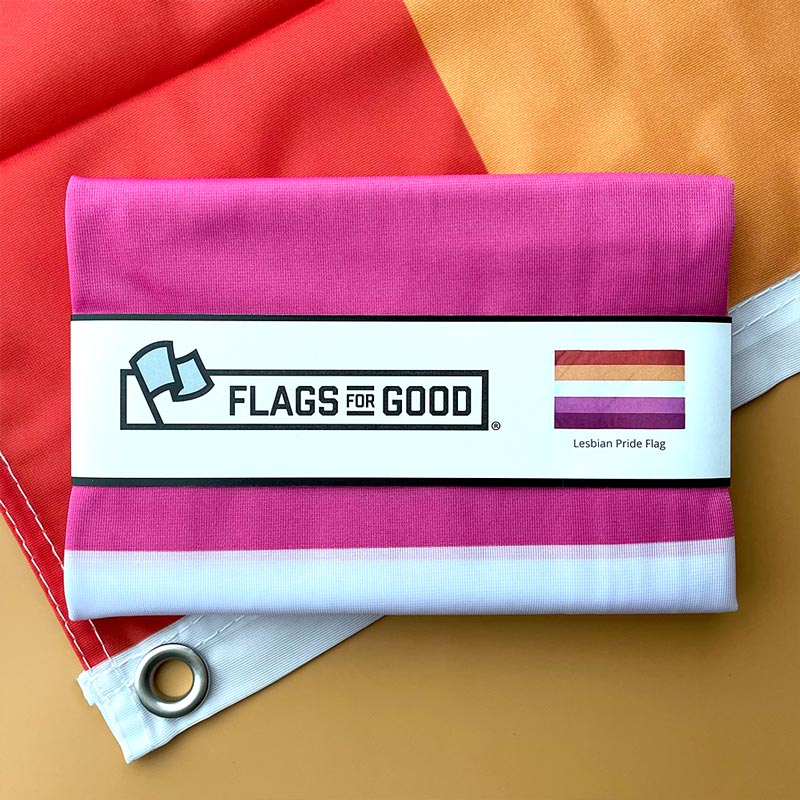 3x5 feet single sided lesbian pride flag with grommets