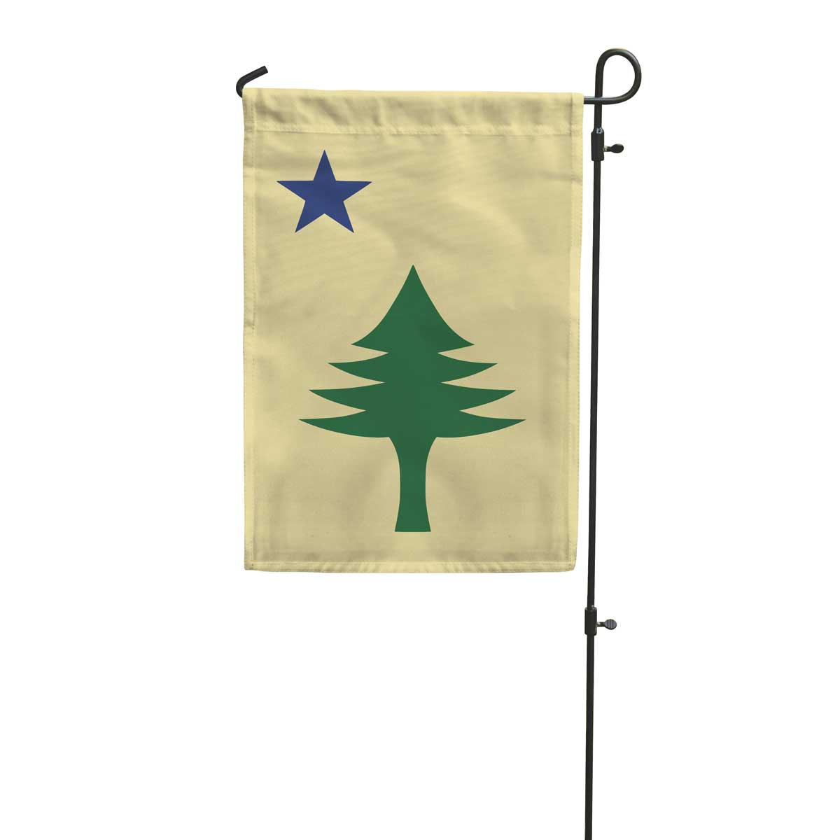 Maine 1901 garden flag with maritime tree produced by flags for good
