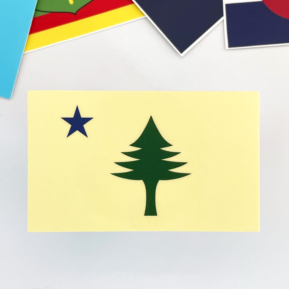 Maine 1901 Vinyl Sticker flat lay