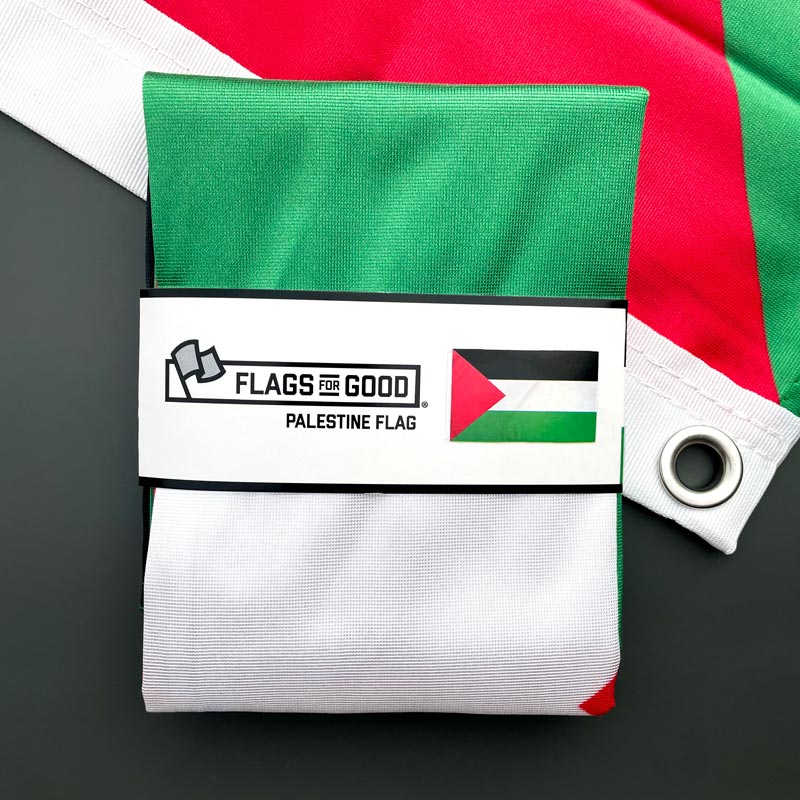palestine palestinian 2ftx3ft single-sided flag with grommets produced by flags for good