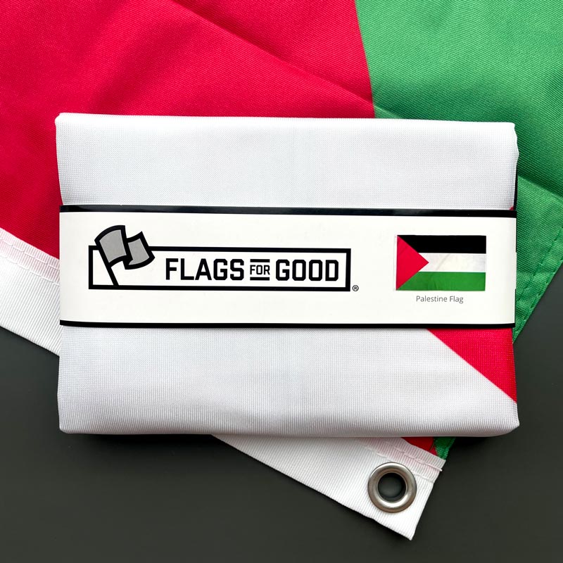 palestine palestinian 3ftx5ft single-sided flag with grommets produced by flags for good