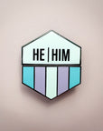 Flags For Good Pronoun + Pride Flag Magnetic Pin | He Him + Trans Flag Combo