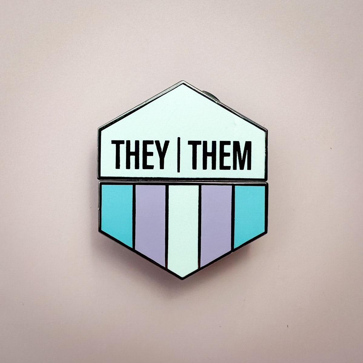 Flags For Good Pronoun + Pride Flag Magnetic Pin | They Them + Trans Flag Combo