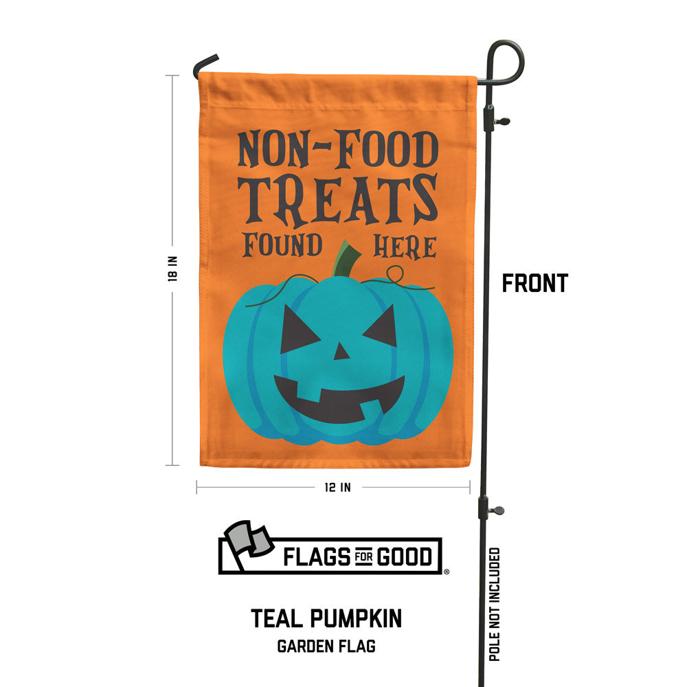 Teal Pumpkin Garden Flag
