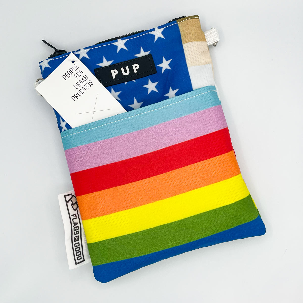 &quot;For All&quot; Rainbow USA Pride Flag Crossbody Bag