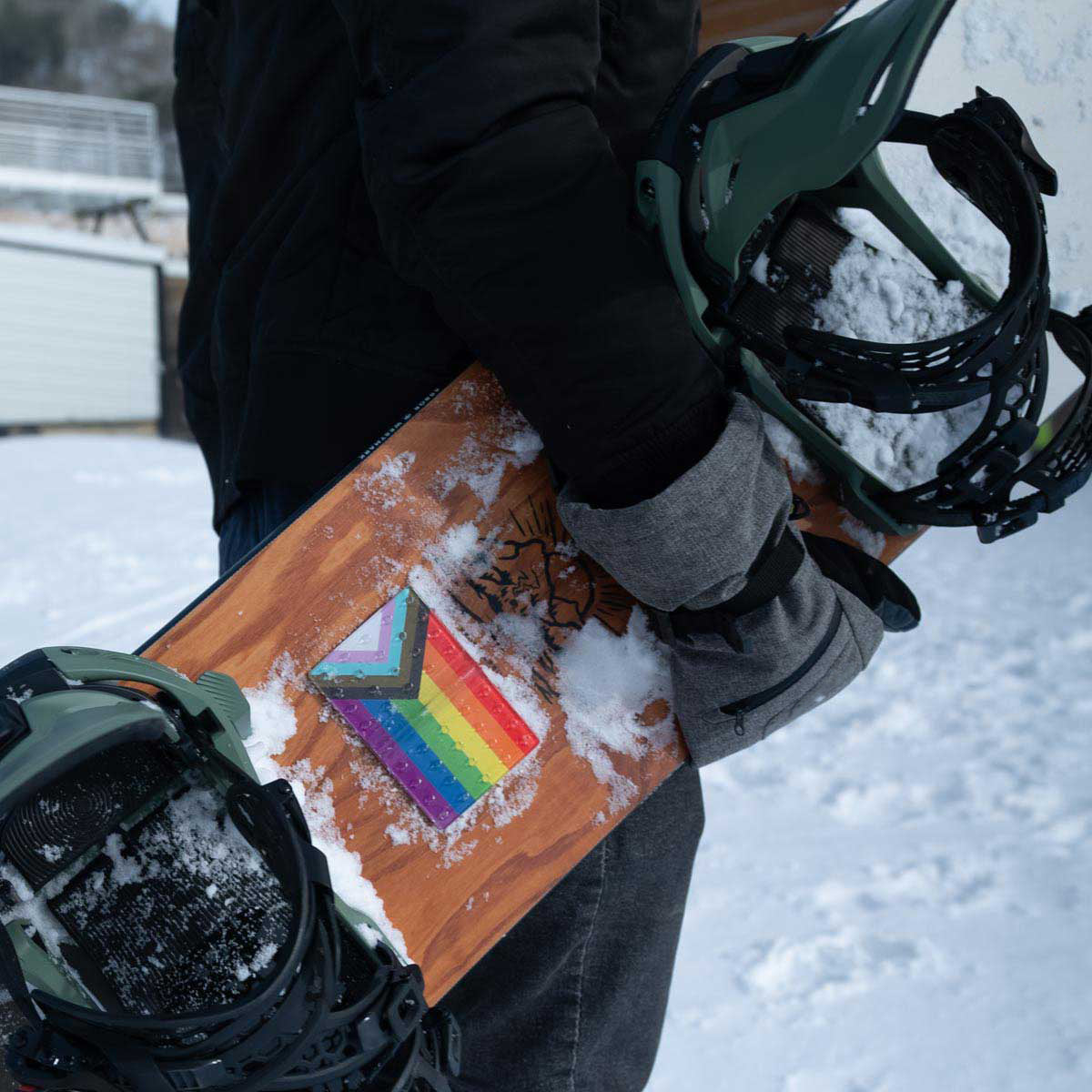 progress pride flag snowboard stomp pad