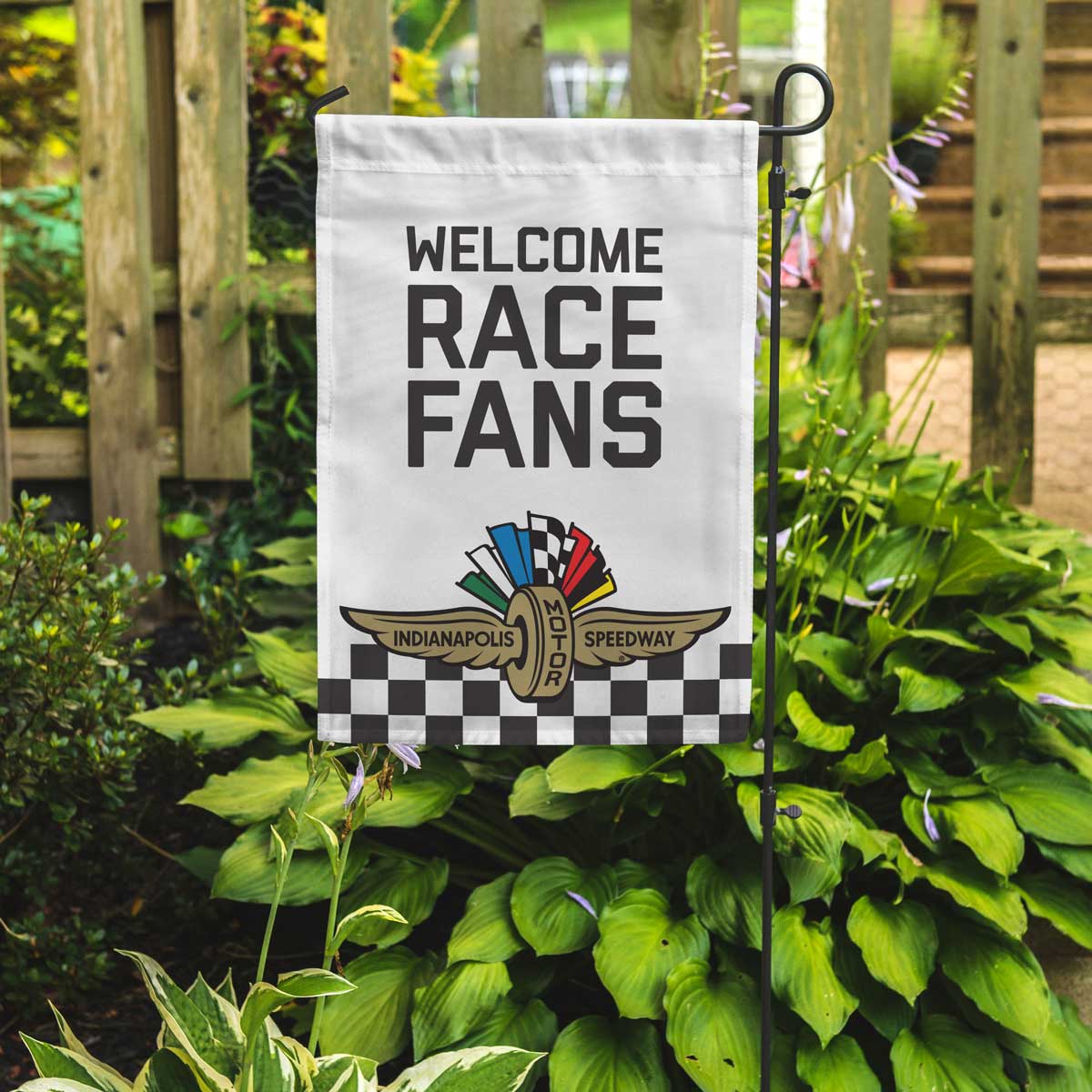 &quot;Welcome Race Fans&quot; Indianapolis Motor Speedway® Garden Flag