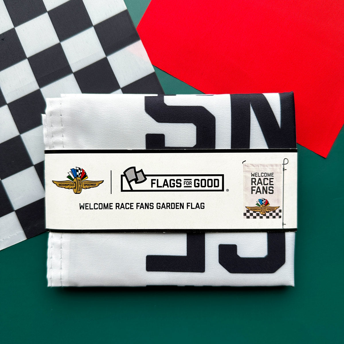 &quot;Welcome Race Fans&quot; Indianapolis Motor Speedway® Garden Flag