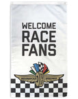 "Welcome Race Fans" Indianapolis Motor Speedway® Vertical Checkered Flag