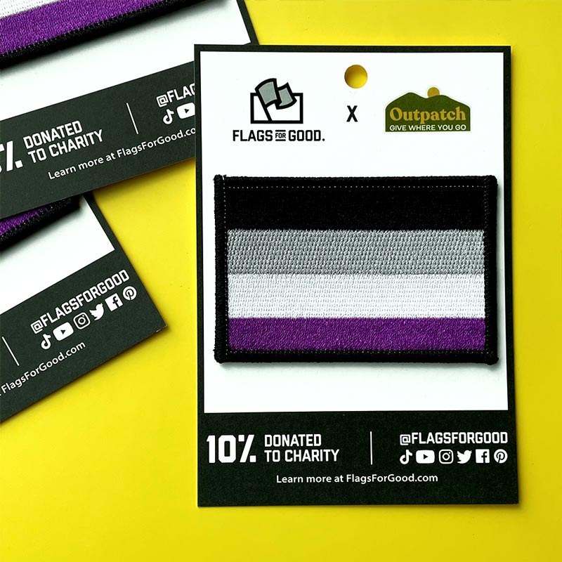 Asexual Ace Pride Flag Stick on Patch