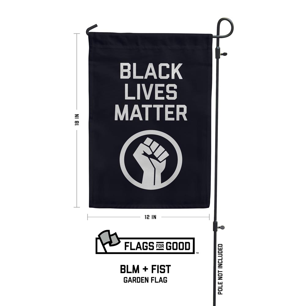 BLM garden flag measuring 12 by 18 inches