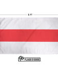 Belarus Flag measuring 3 by 5 feet with 2 grommets on the left side