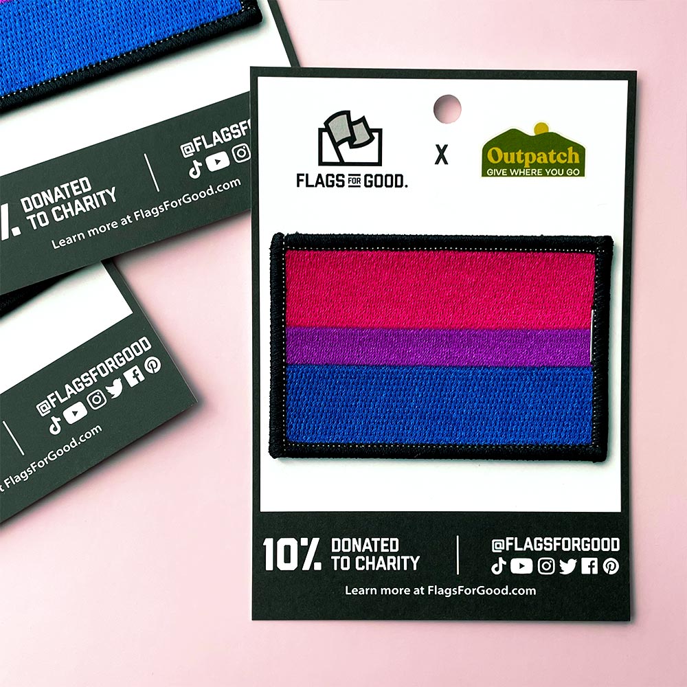 Bisexual Bi Pride Flag Stick on Patch 