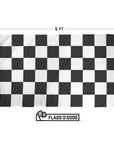 Checkered racing flag measuring 3 by 5 feet