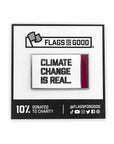 Climate change is real enamel pin