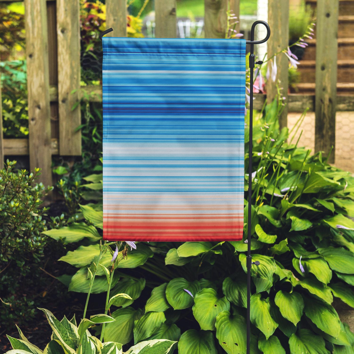 Climate Warming Stripes Garden Flag