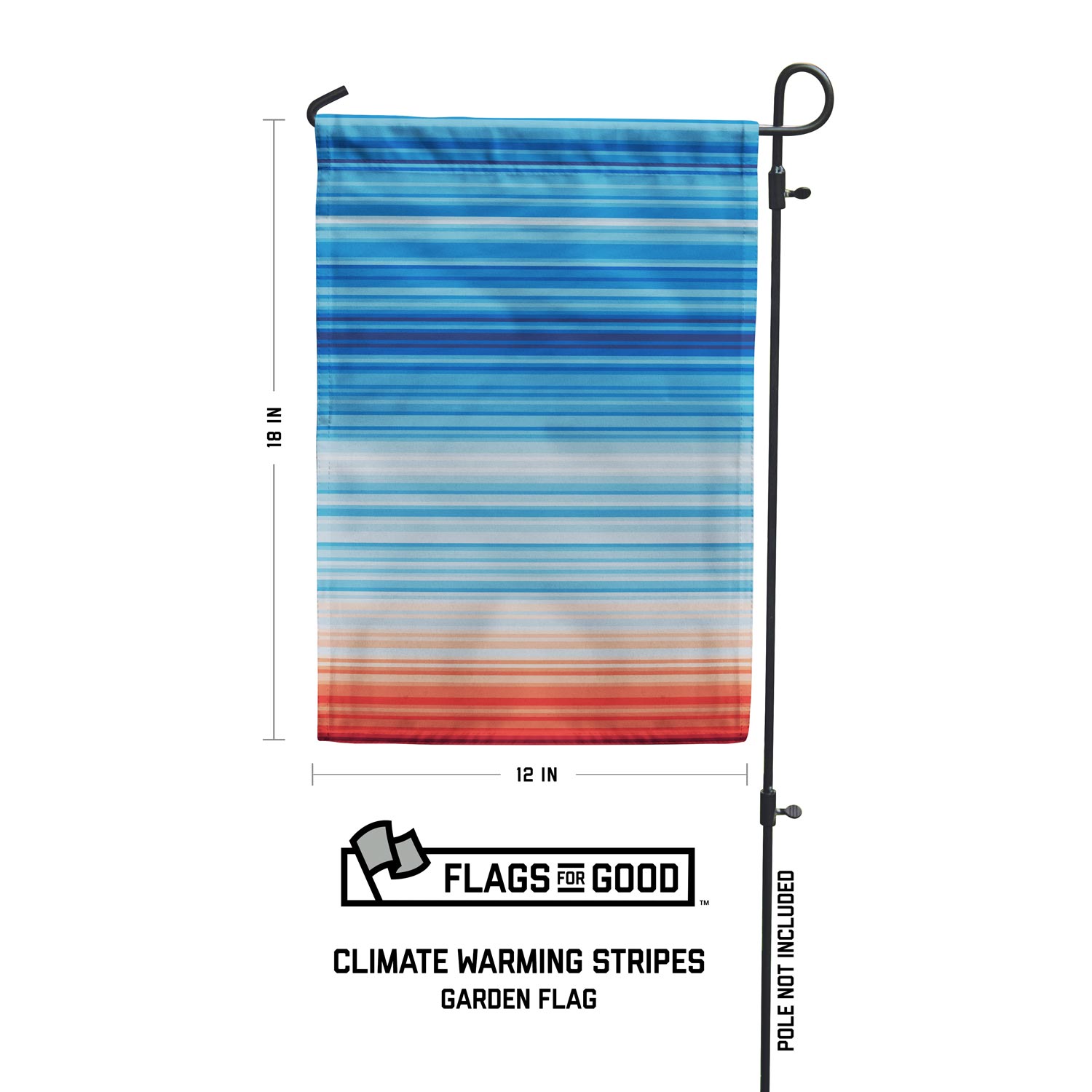 Climate Warming Stripes Garden Flag