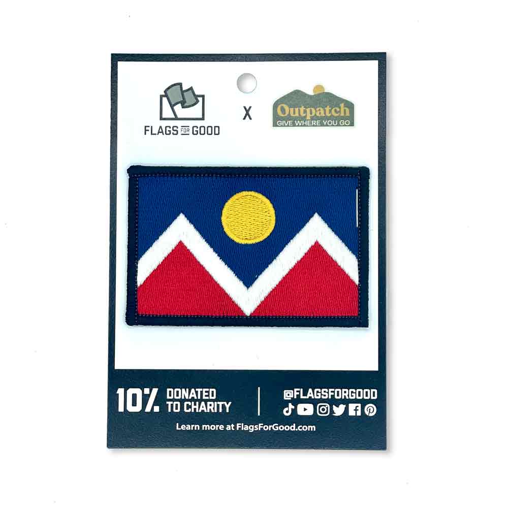 Denver flag patch in packaging