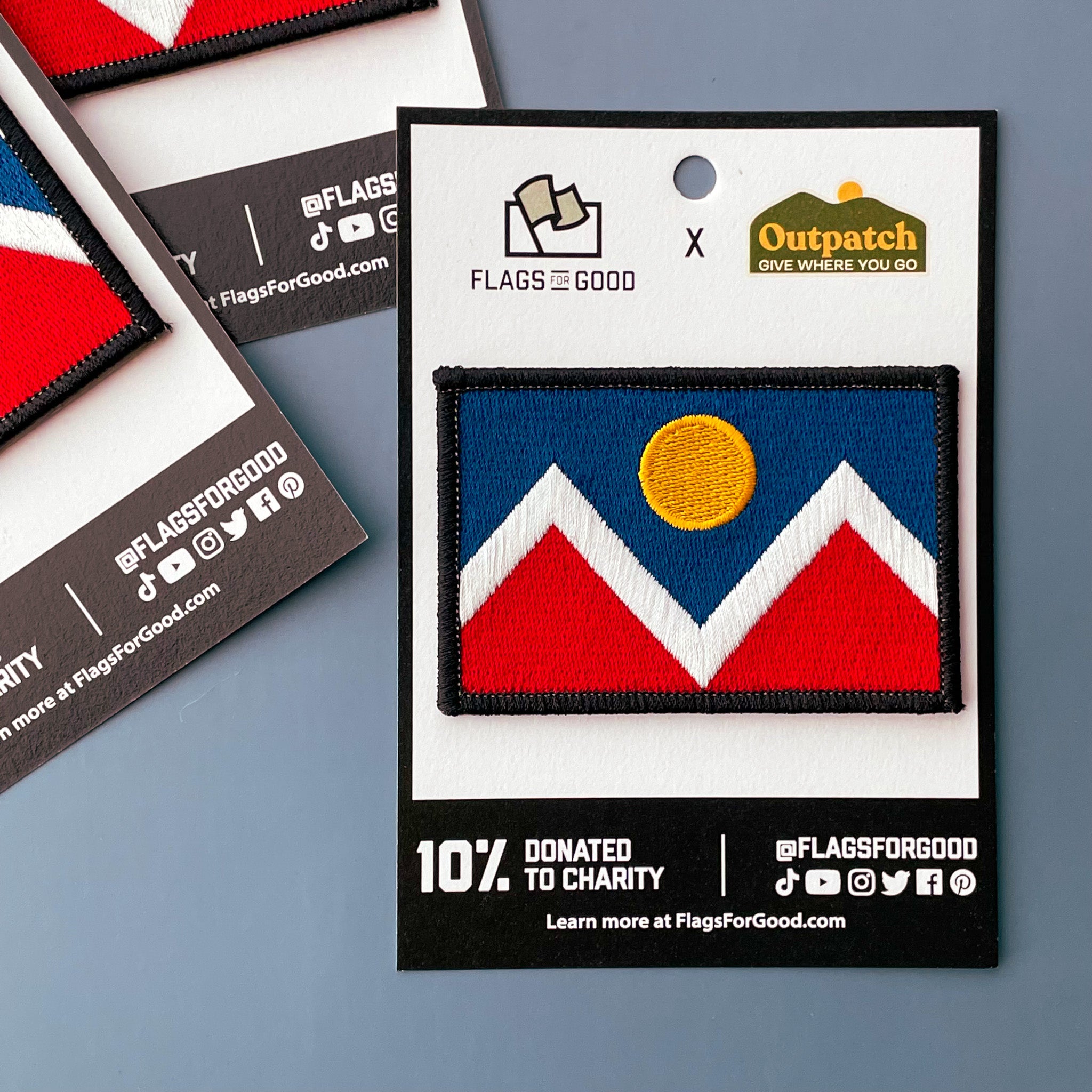 Toppa Termoadesiva Bandiera Colorado - U24 - 9x6 Cm - Da Stirare O Cucire