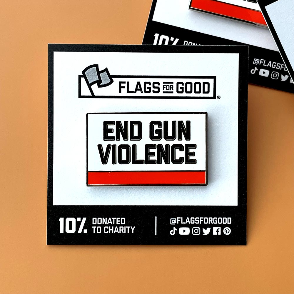 EGV end gun violence hard enamel pin