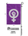 Feminism garden flag measuring 12 by 18 inches