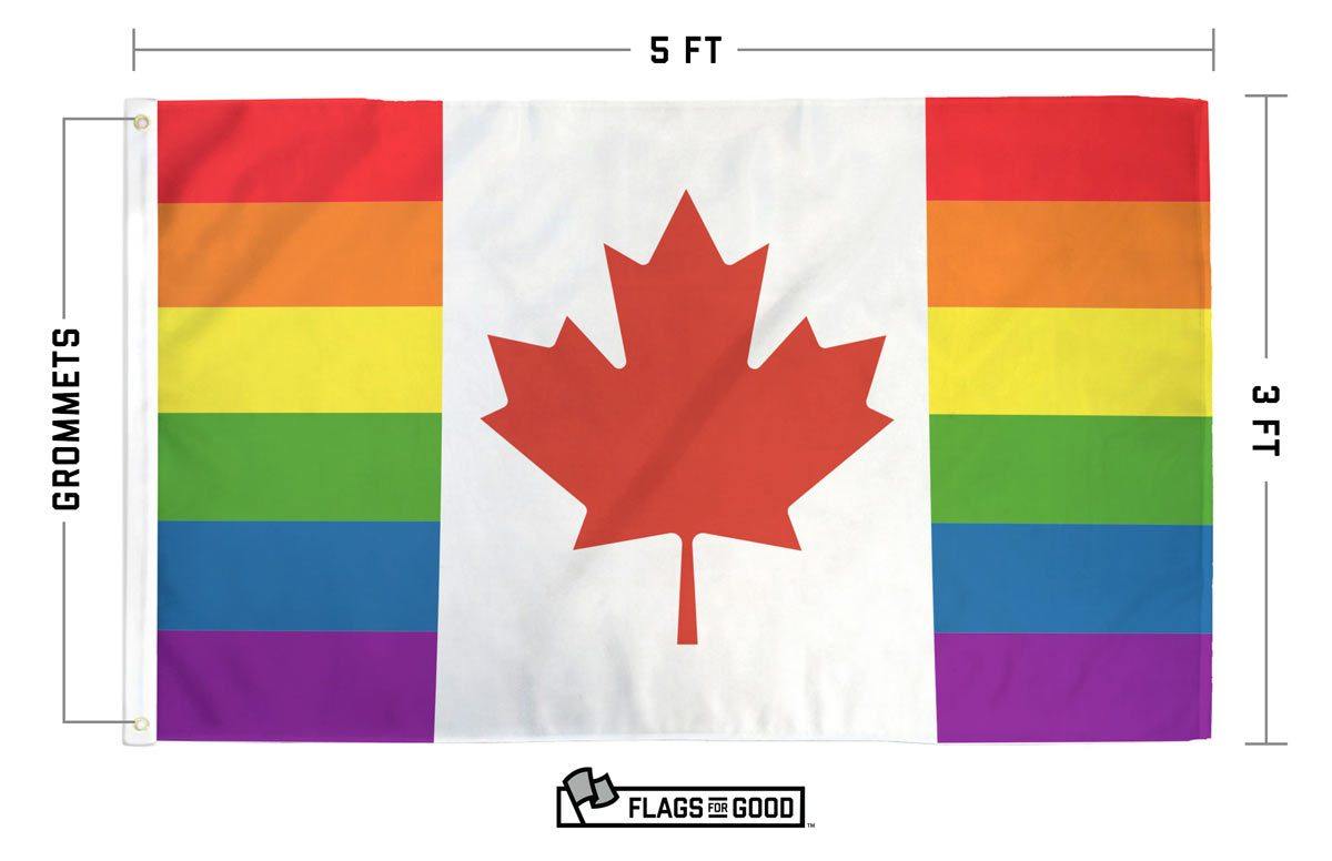 Rainbow Canada Flag - Flags For Good
