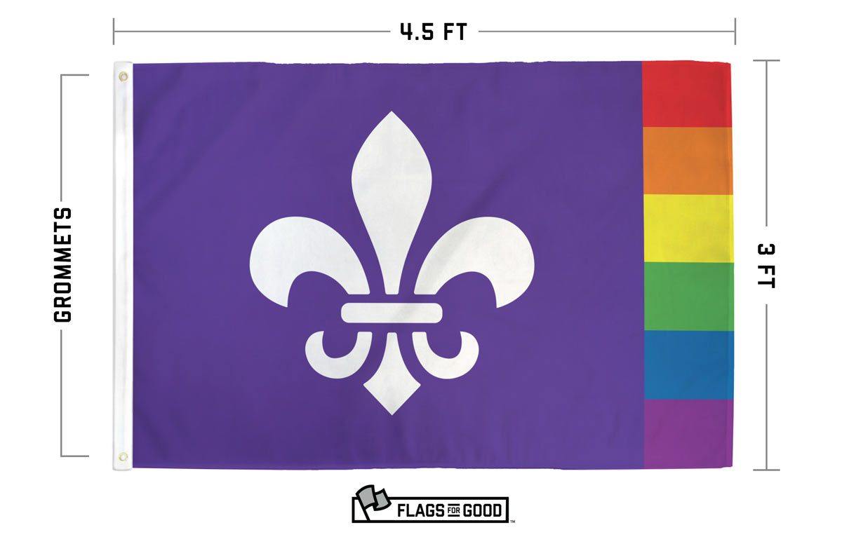 Rainbow Louisiana Flag - Flags For Good