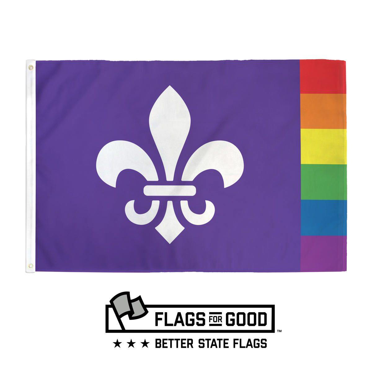 Rainbow Louisiana Flag - Flags For Good