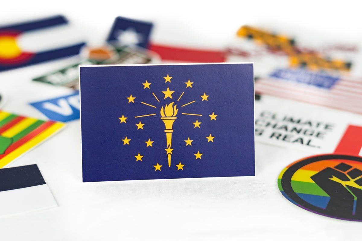 Indiana Flag Sticker - Flags For Good