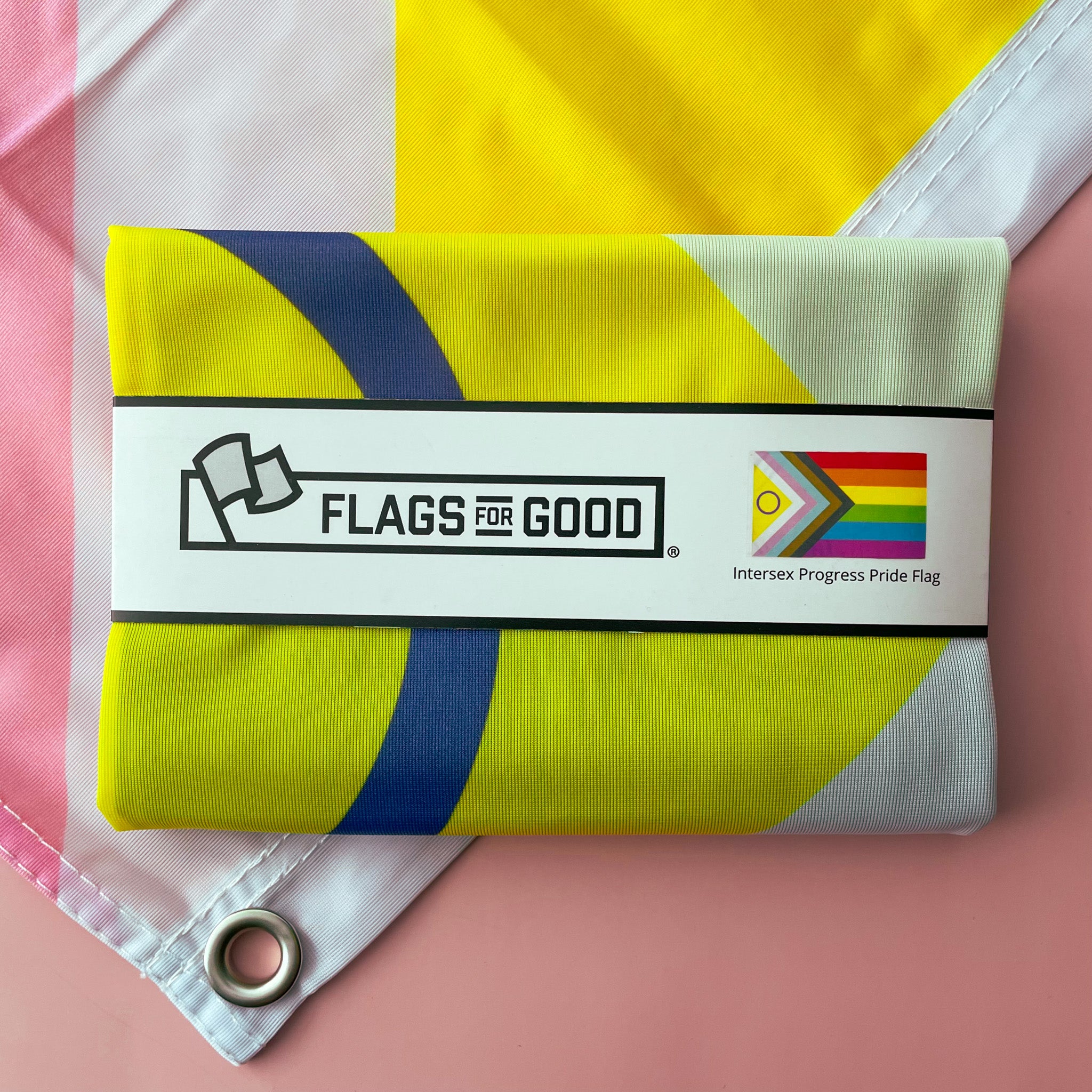 Intersex progress pride flag single sided 3x5 feet
