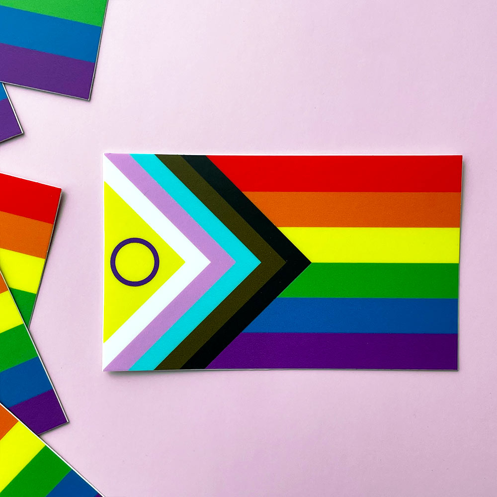Intersex Progress Pride Flag Vinyl Sticker