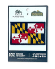 Maryland state flag patch in packaging