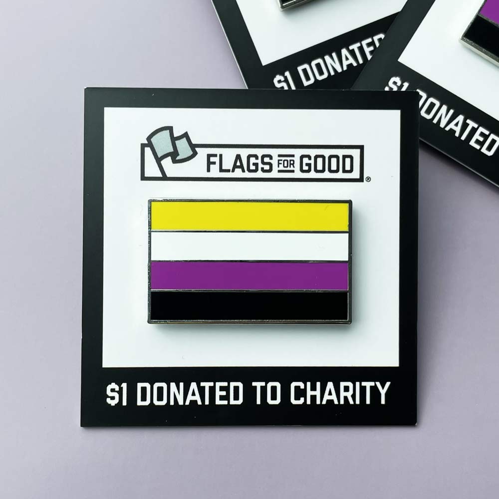 nonbinary pride flag hard enamel pin