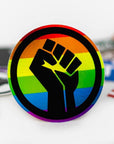 Black Lives Matter Pride Fist Sticker - Holographic - Flags For Good