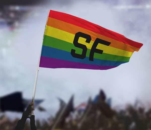 2022 Replica Home Plate with Pride Flag SF Logo