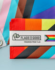 Progress Pride Flag - 18in x 12in Flags For Good Folded Flag