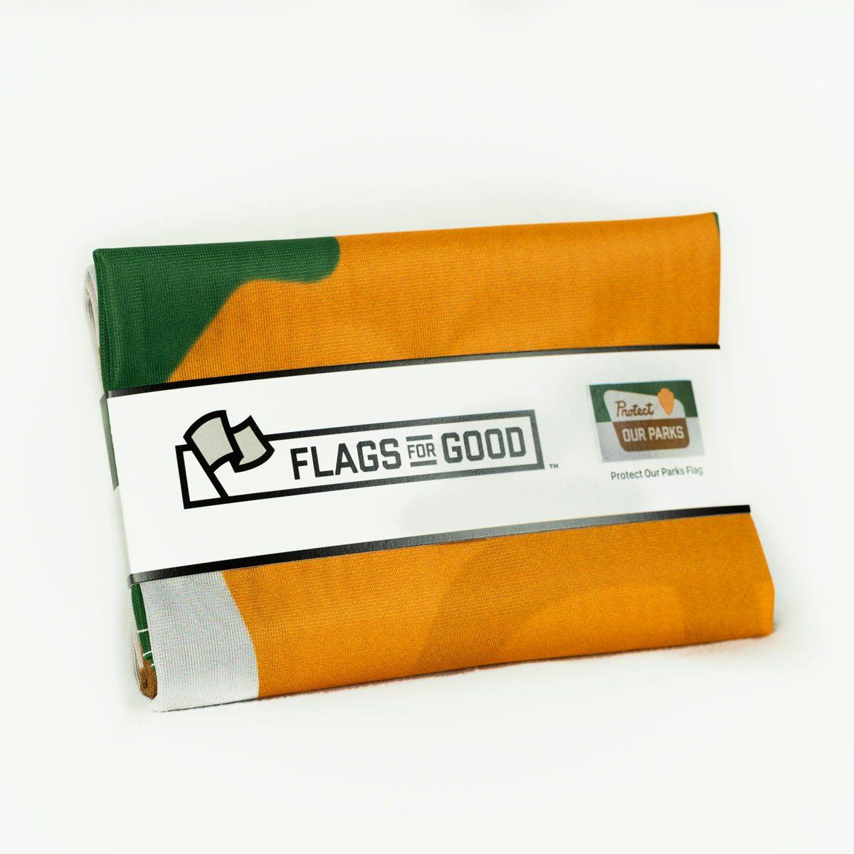 protect our parks flag in packaging