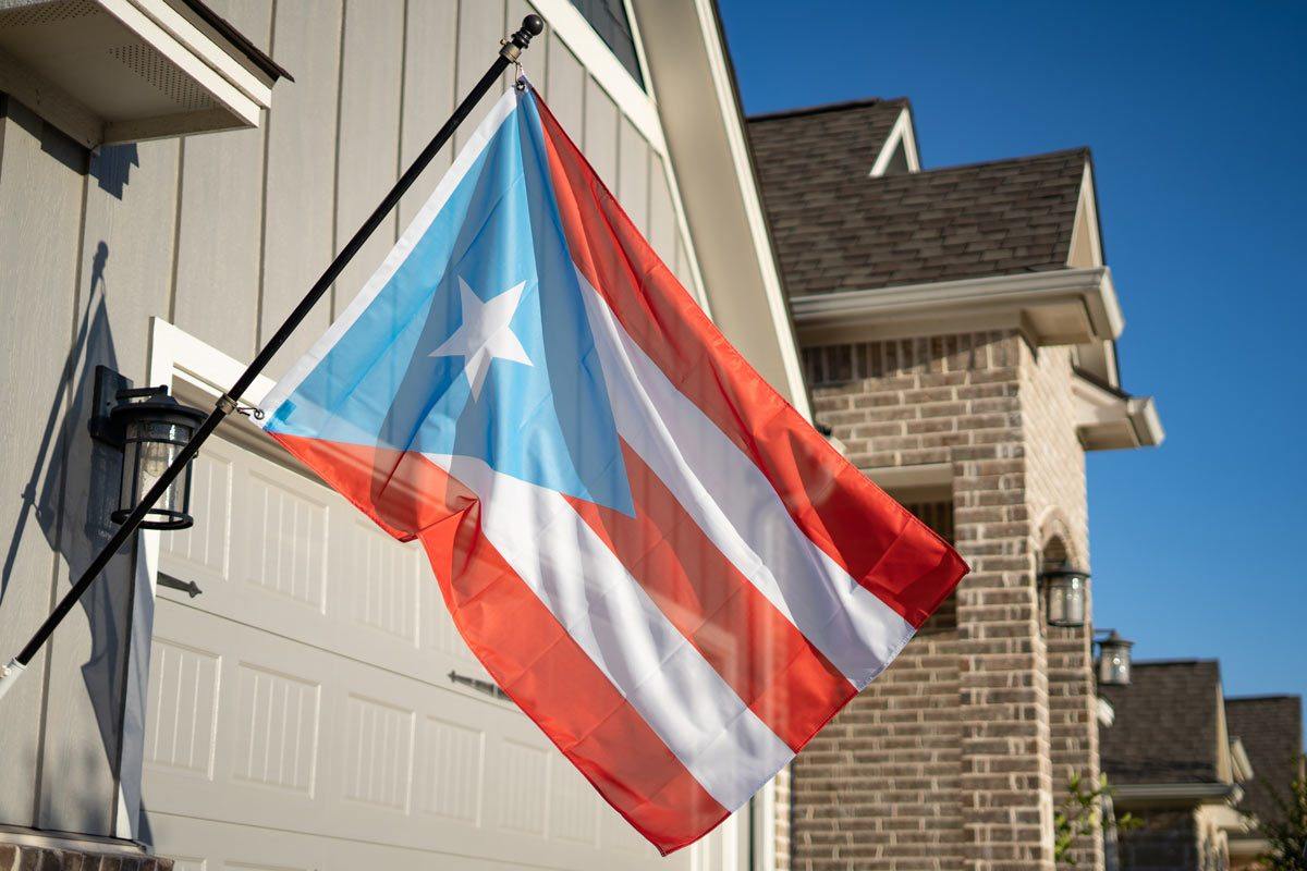 light blue puerto rican flag