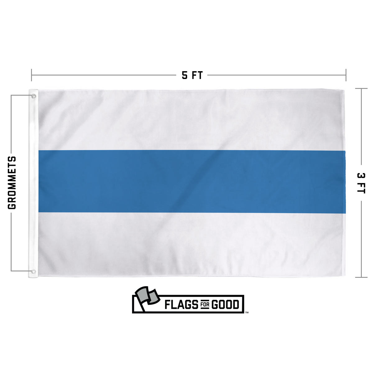 White Blue White Free Russia Flag